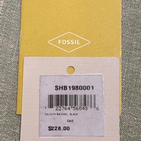 Fossil Felicity Satchel Black Leather Strap Bag - Picture 8 of 8